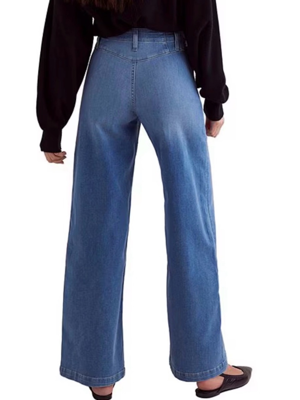 Free People We the Free Libre Front Yoke Wide Leg Slouchy Baggy Jeans Size 24 - Picture 2 of 7